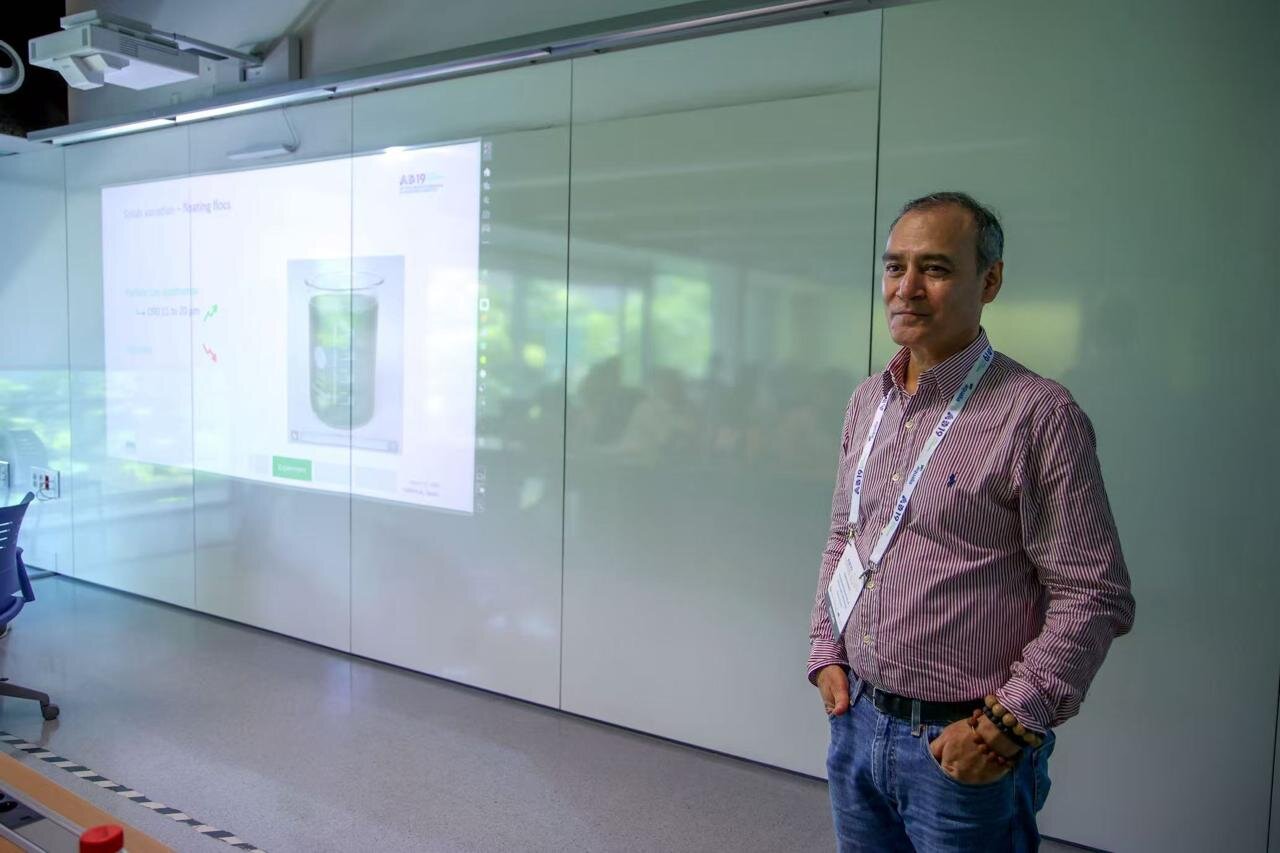 Dr. Khanal presenting at the 19th IWA World Conference on Anaerobic Digestion in Valencia, Spain