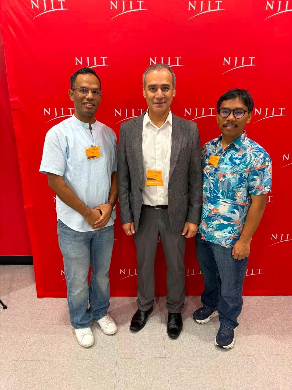 Prof. Khanal with fellow researchers at NJIT