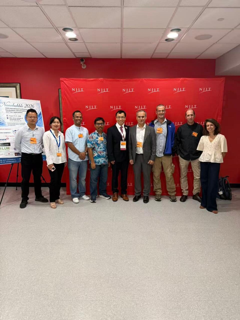 Group photo of Nanobubble 2026 attendees at NJIT